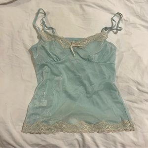 baby blue lace y2k cami tank
